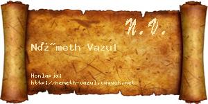 Németh Vazul névjegykártya