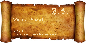 Németh Vazul névjegykártya